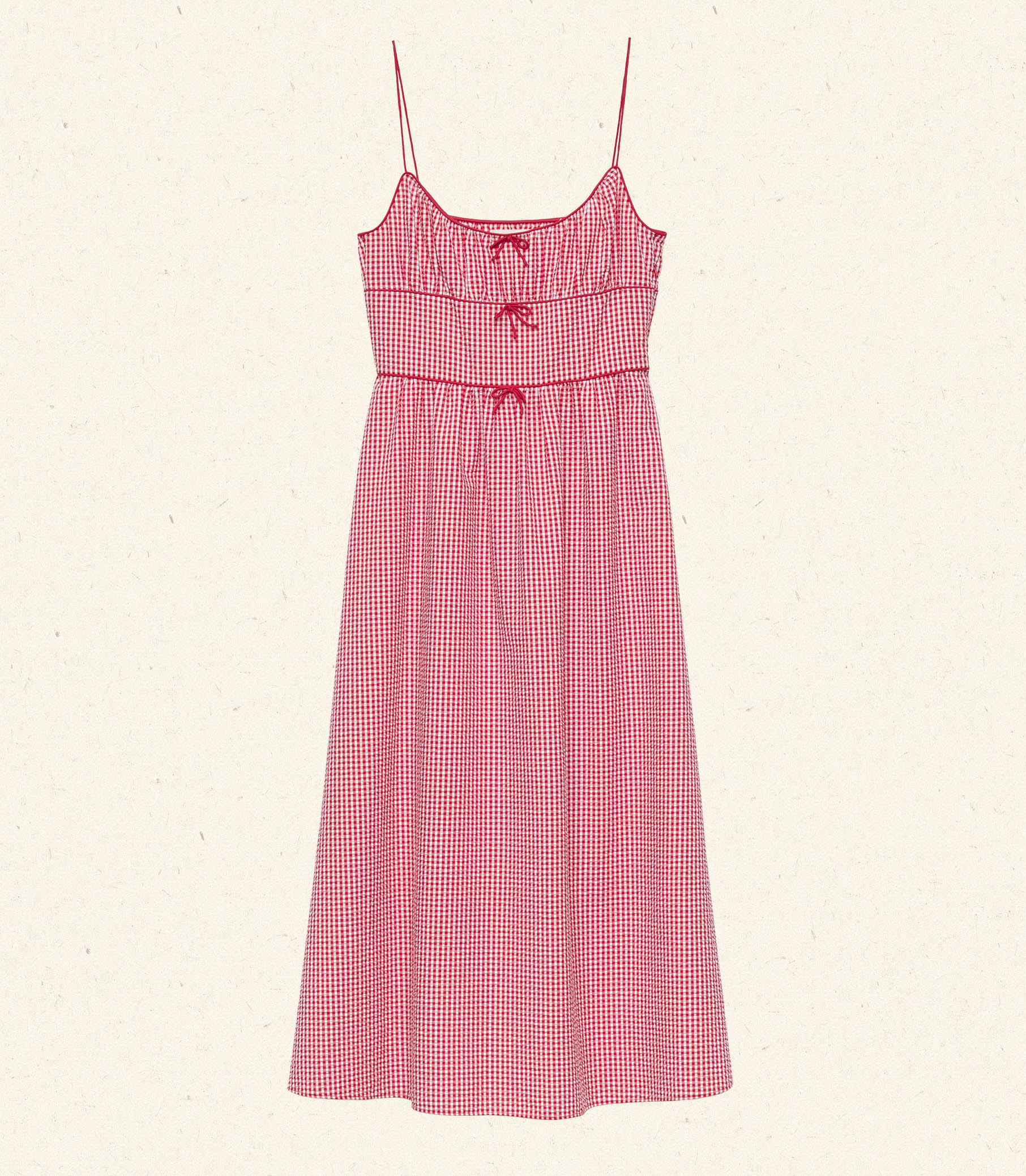 DÔEN Women Belline Dress - Rouge La Maddalena Gingham