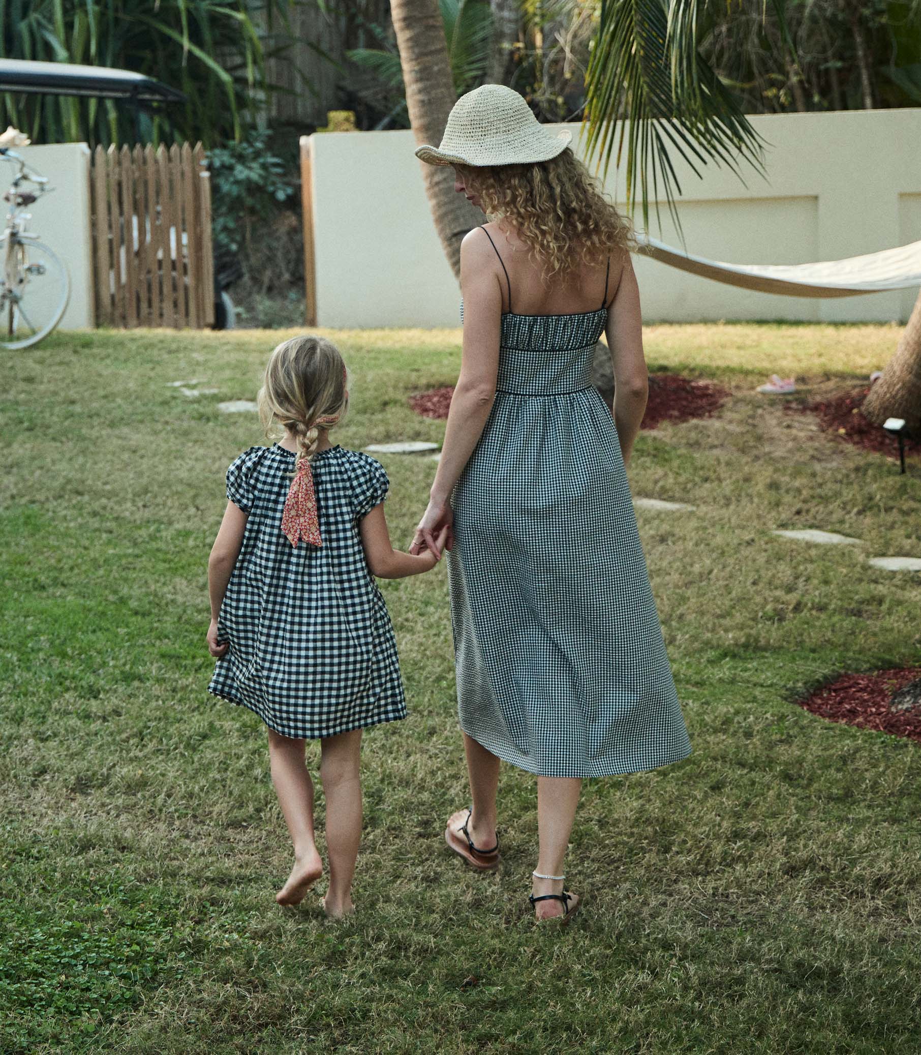 DÔEN Women Belline Dress - Noir La Maddalena Gingham