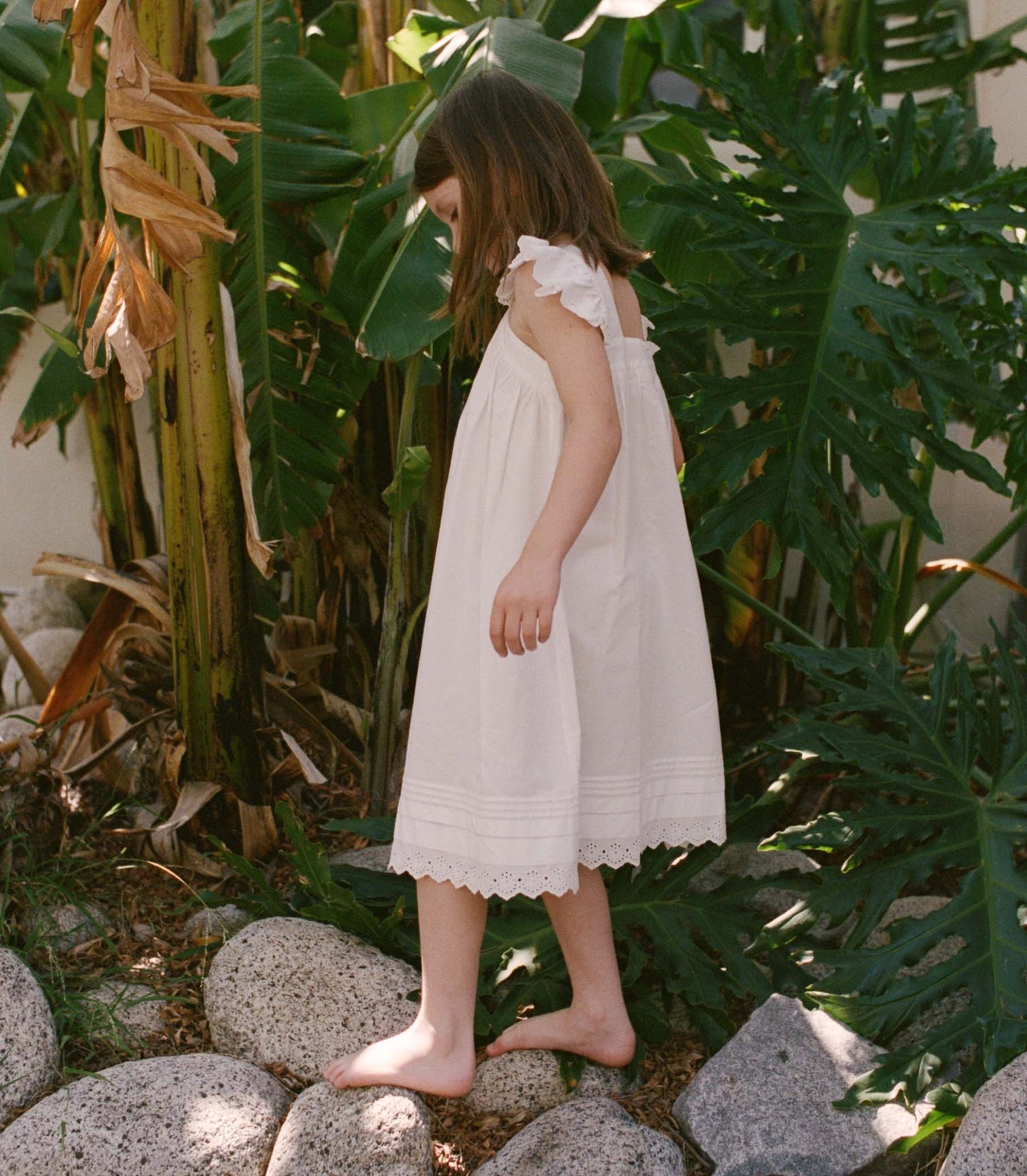 DÔEN Kids Little Nisha Dress - Salt