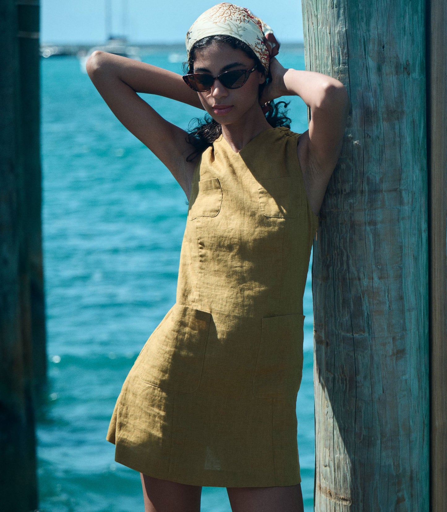 DÔEN Women Bennette Dress - Golden Olive