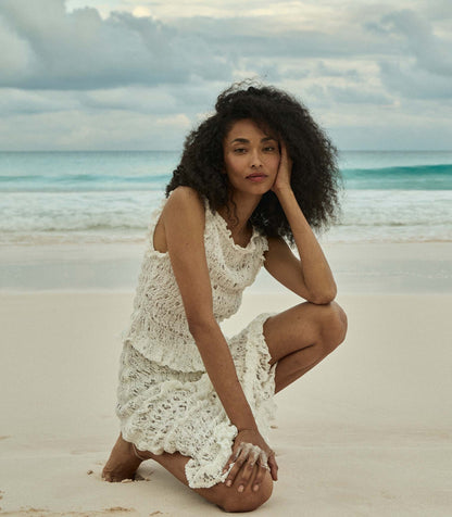 DÔEN Women Rachelle Skirt - Salt