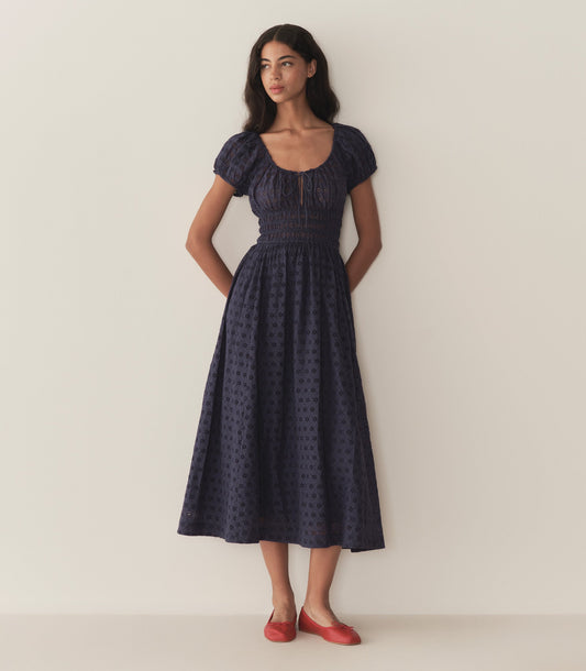 DÔEN Women Quinn Dress - Adriatic Eyelet