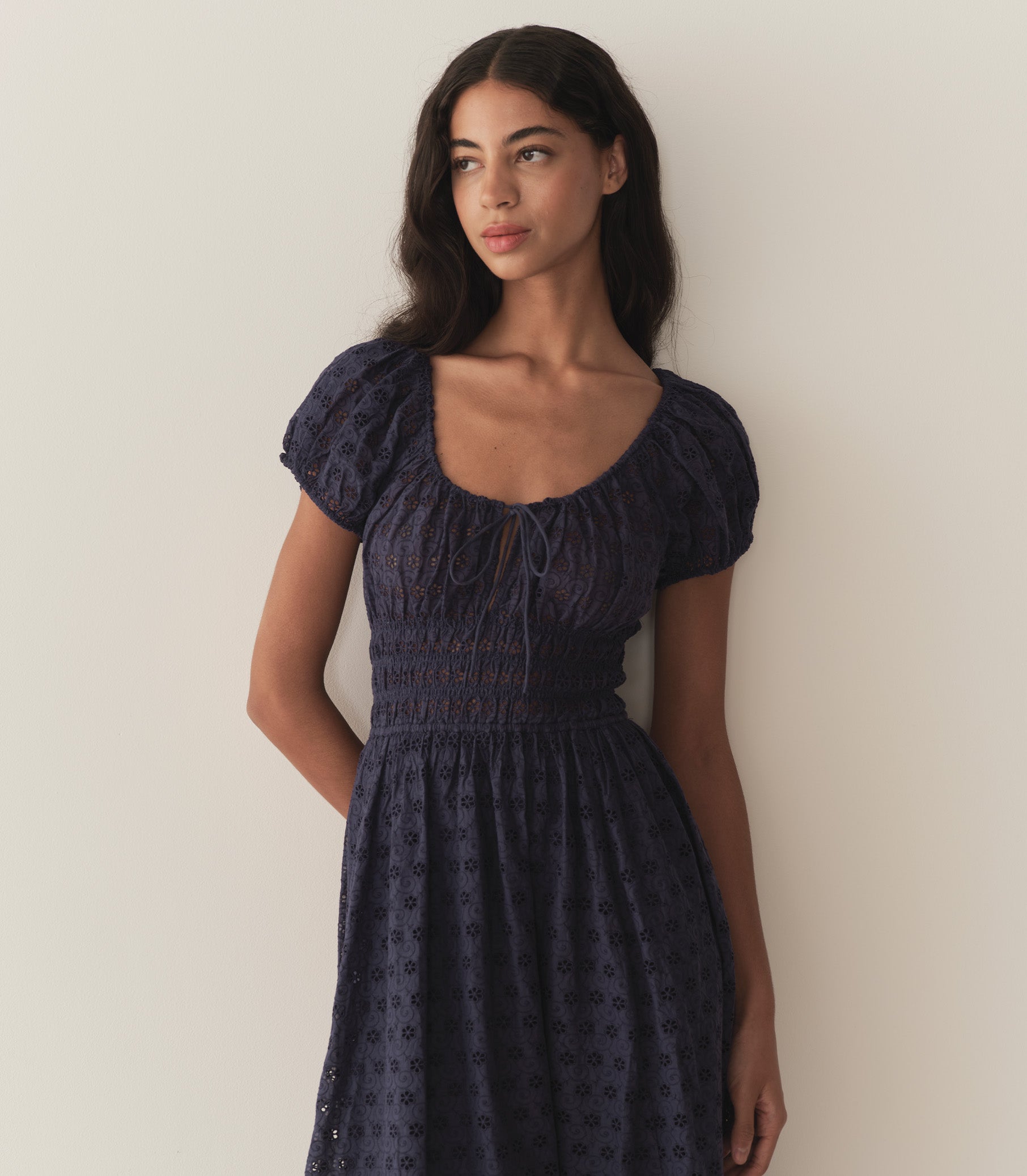 DÔEN Women Quinn Dress - Adriatic Eyelet