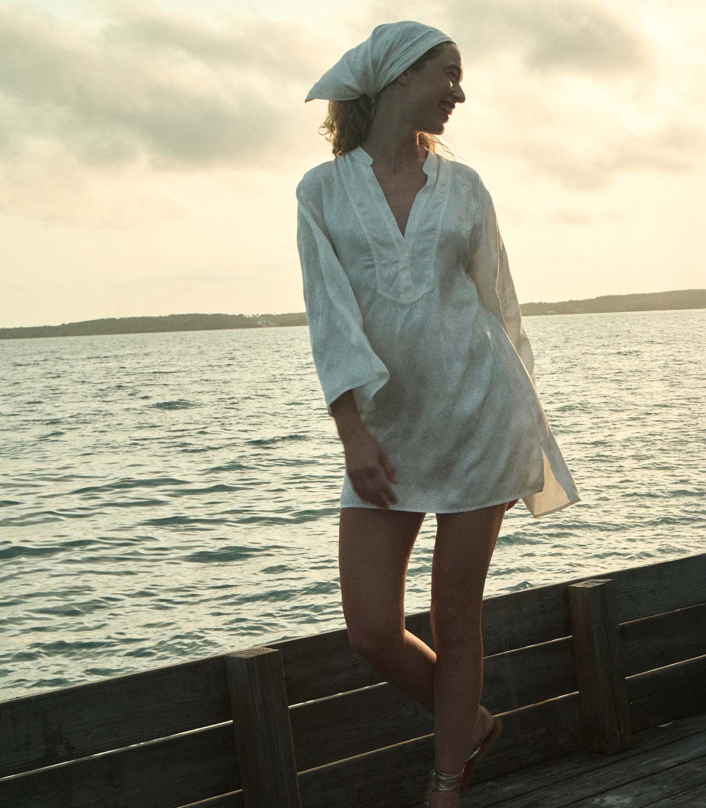 DÔEN Women Leona Dress - Salt Marguerite Jolie