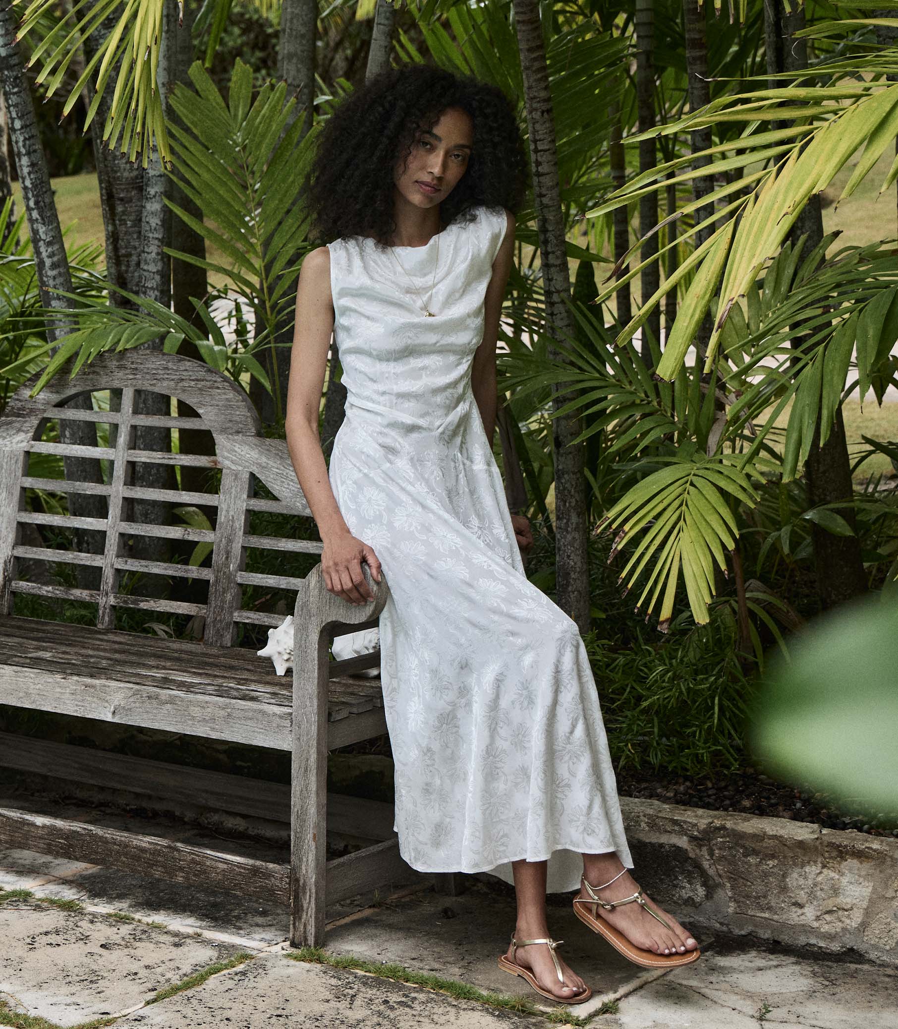 DÔEN Women Louisa Dress - Salt Marguerite Jolie