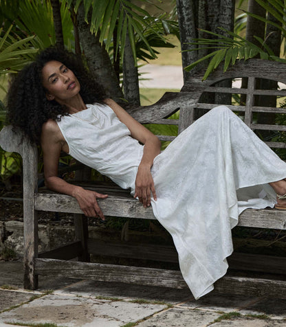 DÔEN Women Louisa Dress - Salt Marguerite Jolie