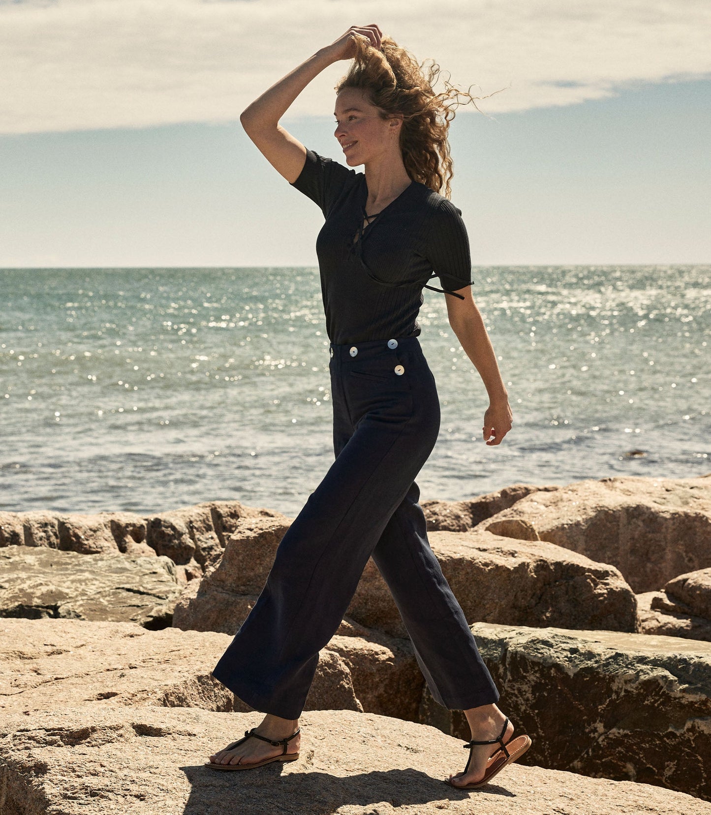 DÔEN Women Glenne Pant - Navy