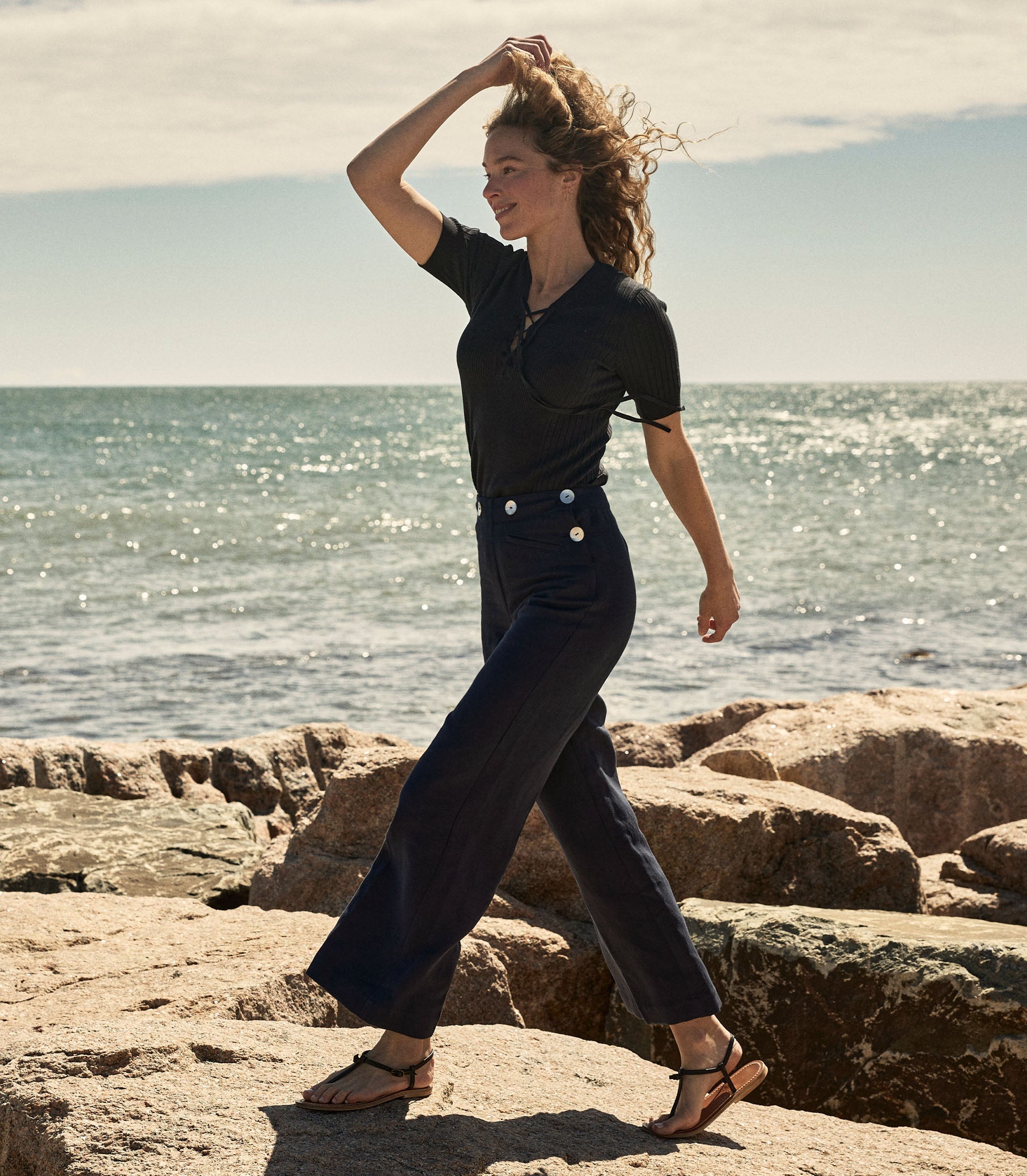 DÔEN Women Glenne Pant - Navy