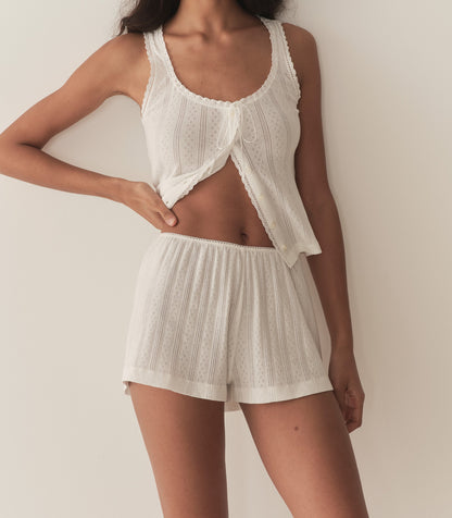 DÔEN Women Loren Pointelle Short - Salt