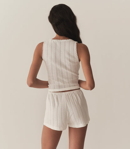 DÔEN Women Loren Pointelle Short - Salt