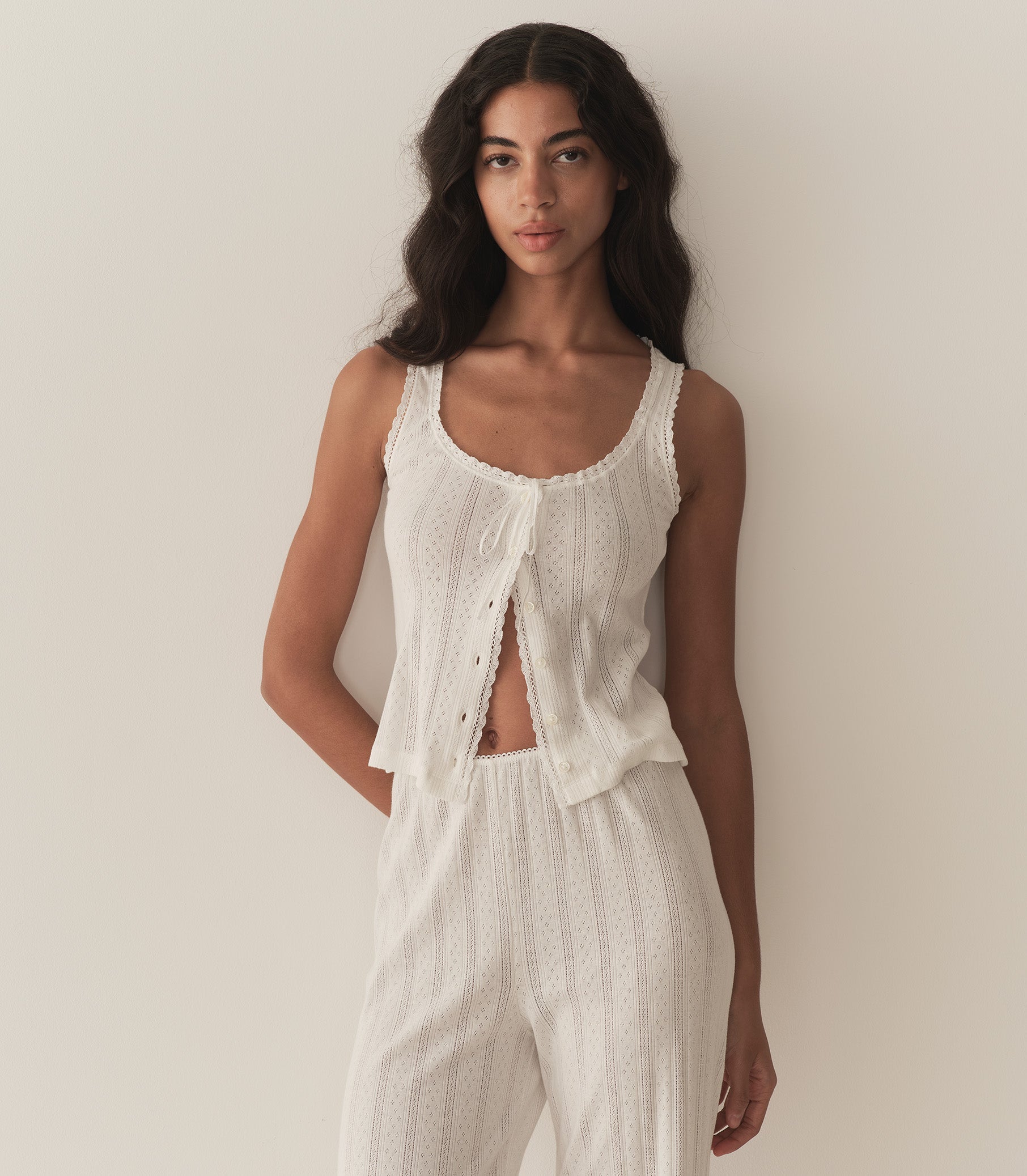 DÔEN Women Lavon Pointelle Pant - Salt