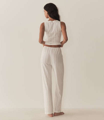 DÔEN Women Lavon Pointelle Pant - Salt