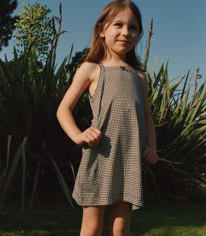 DÔEN Kids Nixie Dress - Noir La Maddalena Gingham