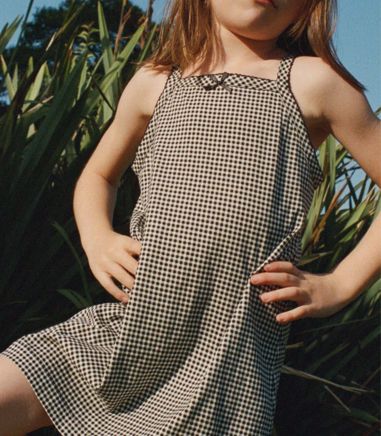 DÔEN Kids Nixie Dress - Noir La Maddalena Gingham