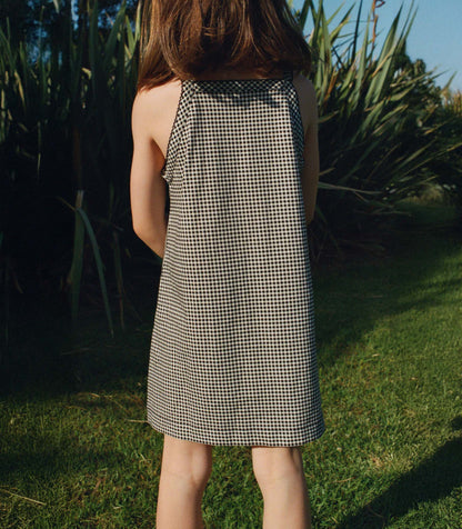 DÔEN Kids Nixie Dress - Noir La Maddalena Gingham