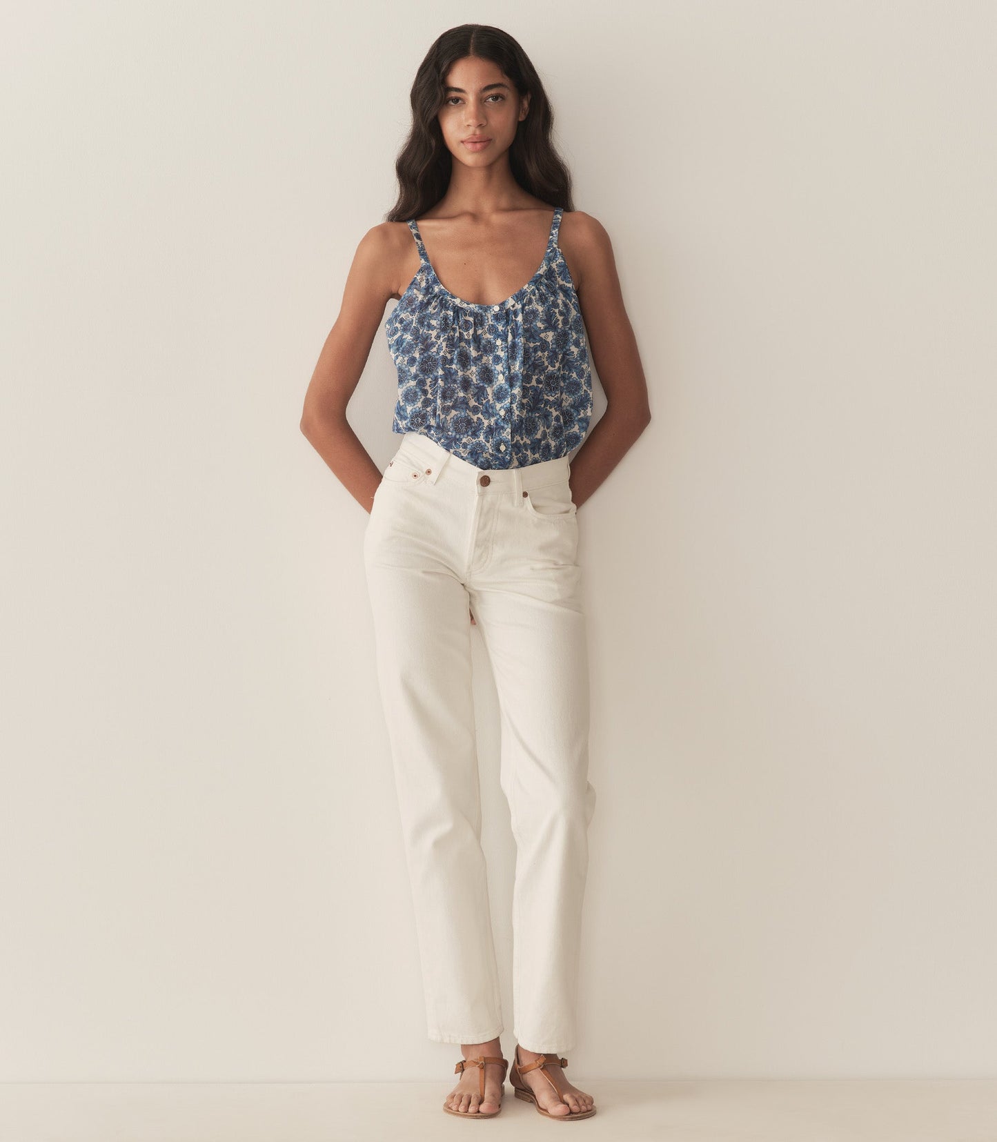 DÔEN Women Nalina Top - Bleu Soleil Fleurit