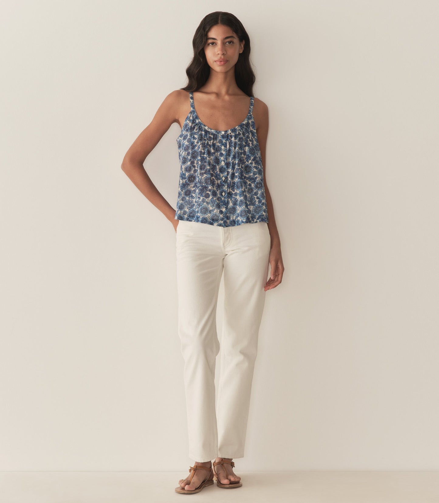 DÔEN Women Nalina Top - Bleu Soleil Fleurit