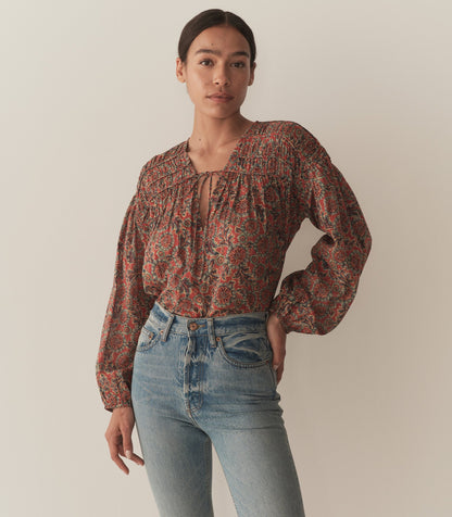 DÔEN Women Renelle Top - L'Orange Soleil Fleurit