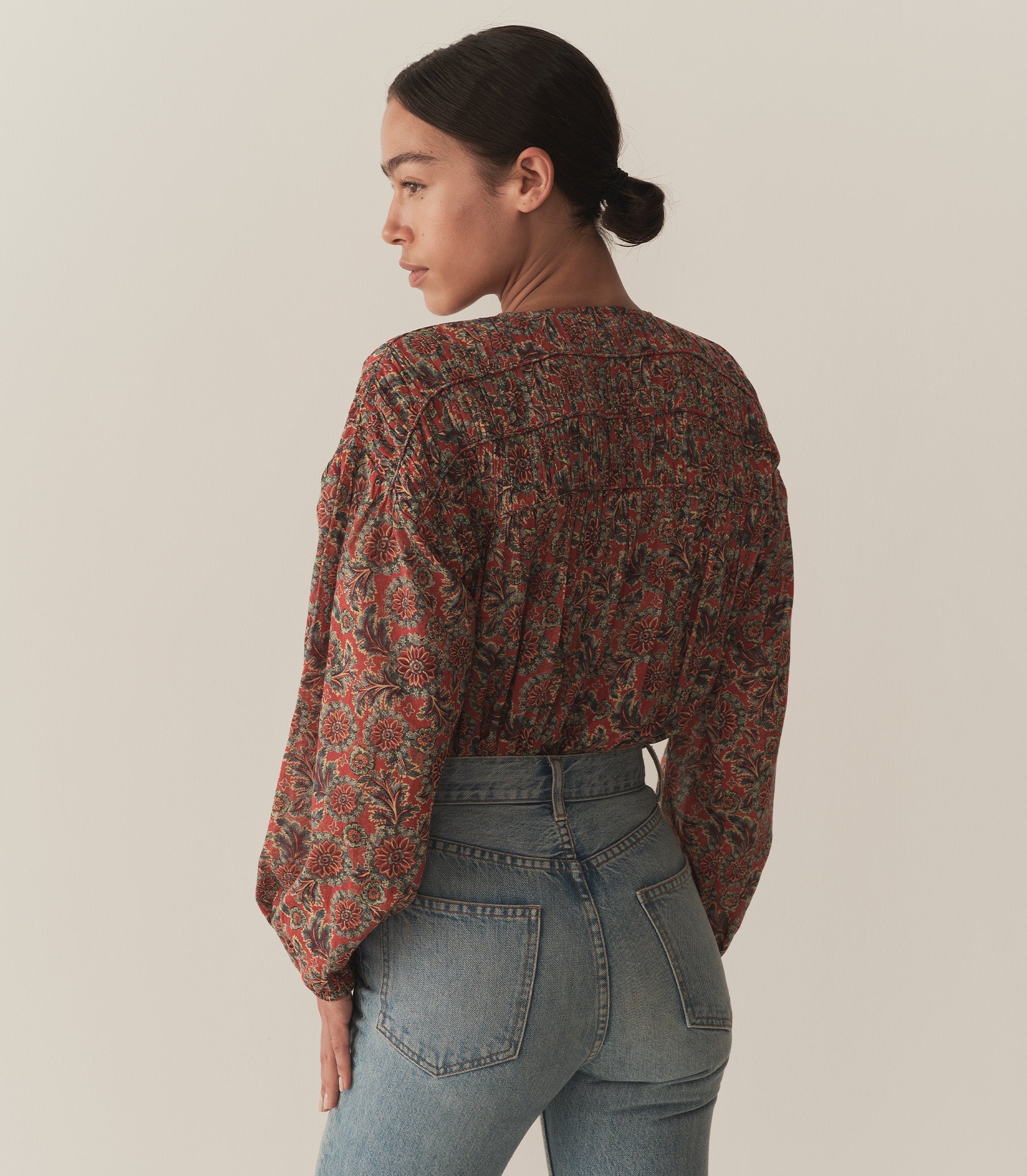 DÔEN Women Renelle Top - L'Orange Soleil Fleurit