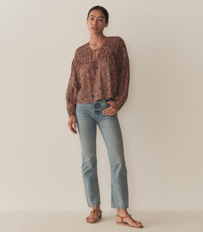 DÔEN Women Renelle Top - L'Orange Soleil Fleurit