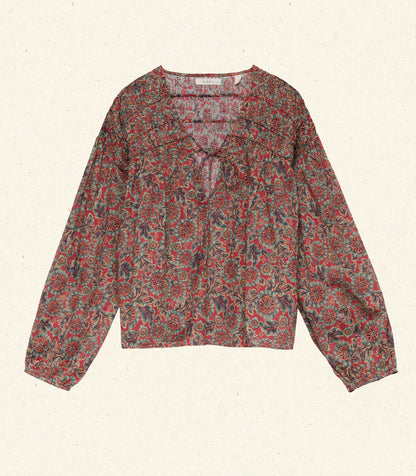 DÔEN Women Renelle Top - L'Orange Soleil Fleurit