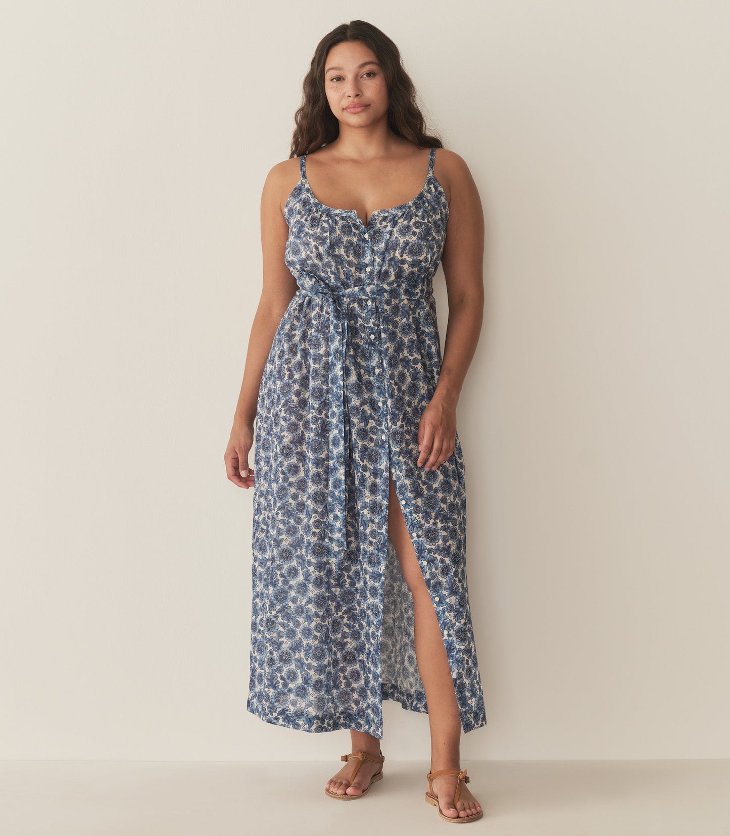 DÔEN Women Nevita Dress - Bleu Soleil Fleurit