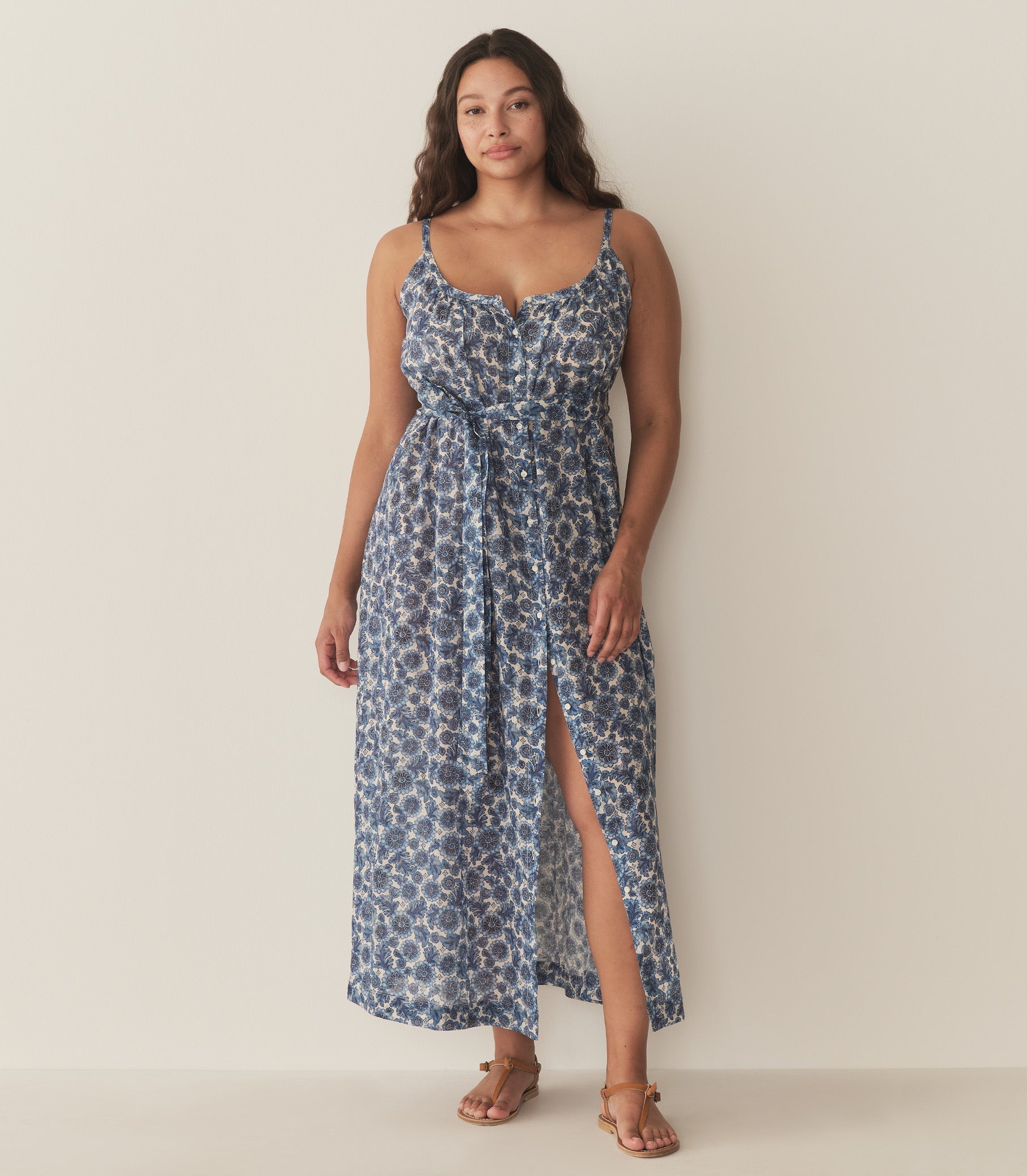 DÔEN Women Nevita Dress - Bleu Soleil Fleurit