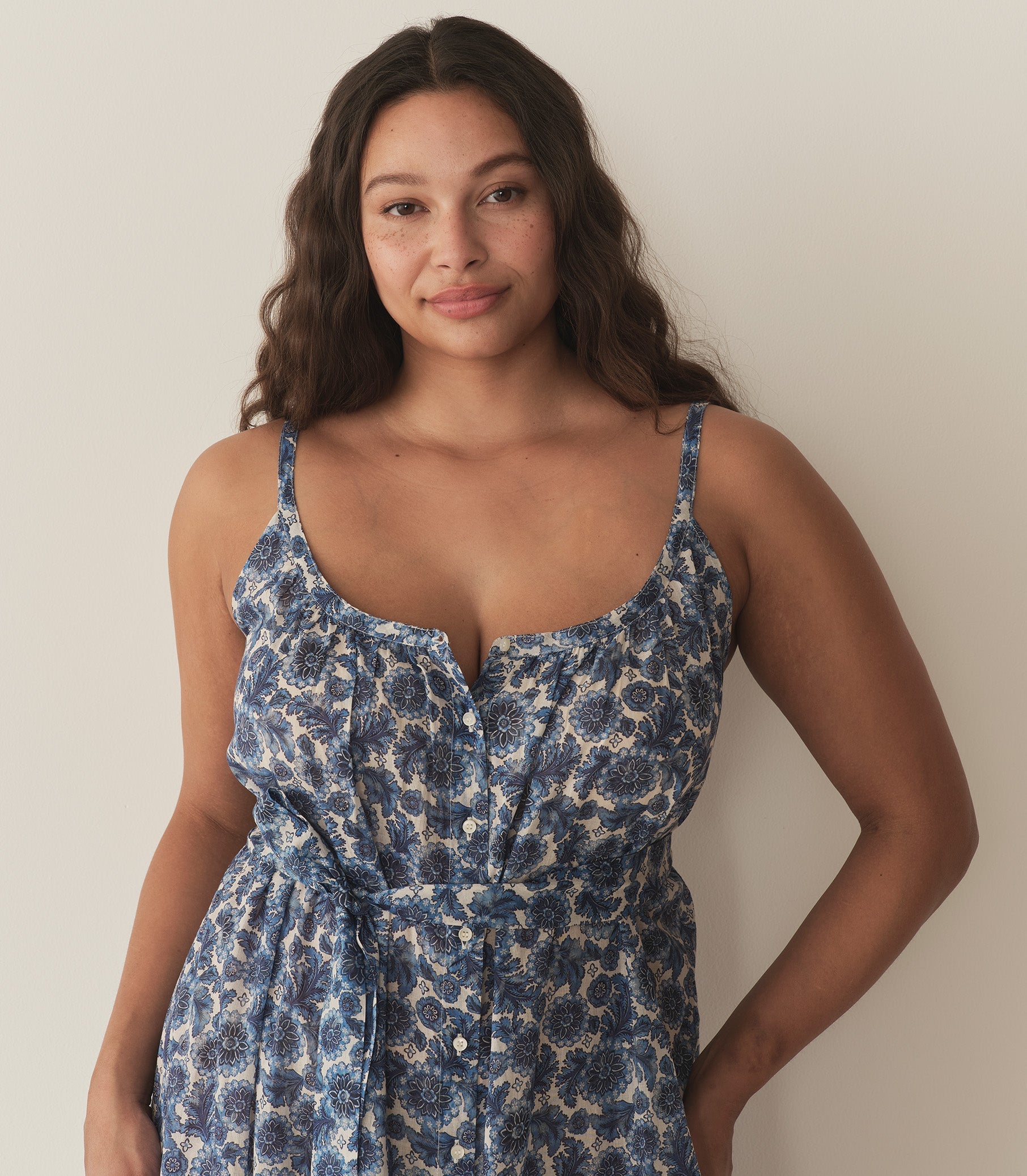DÔEN Women Nevita Dress - Bleu Soleil Fleurit