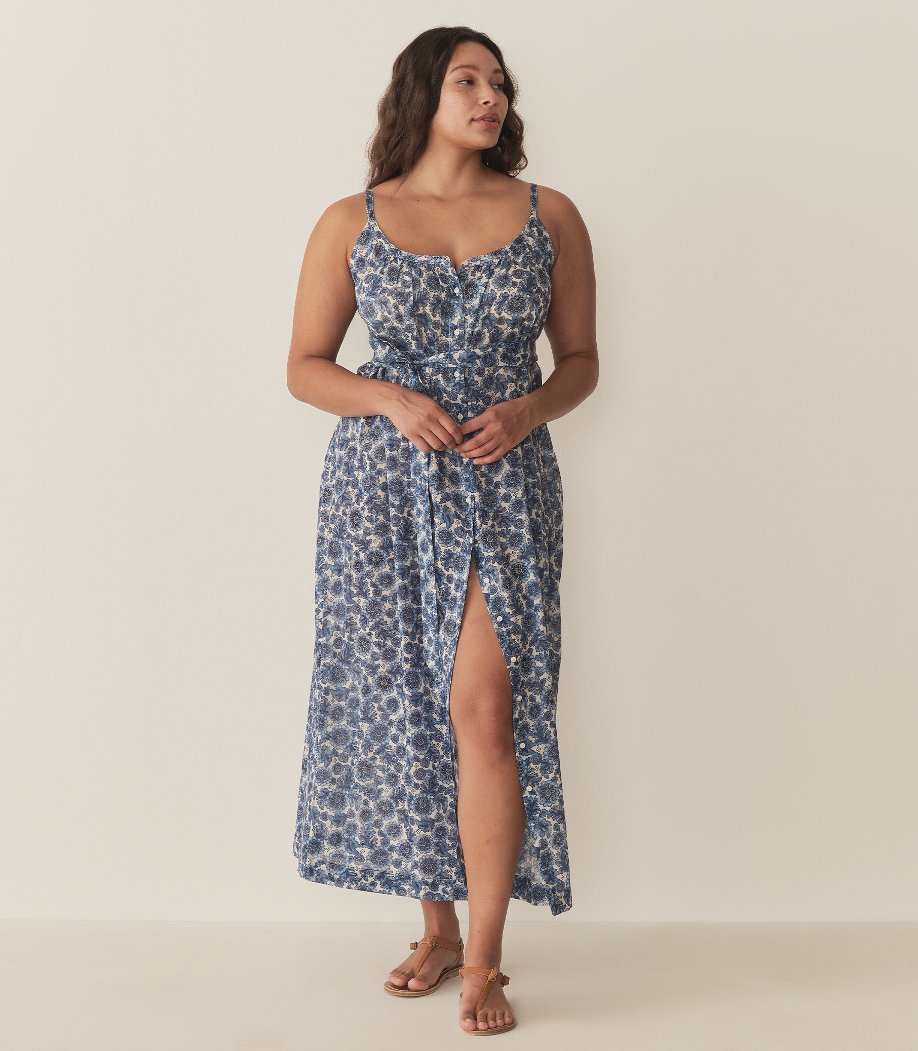 DÔEN Women Nevita Dress - Bleu Soleil Fleurit