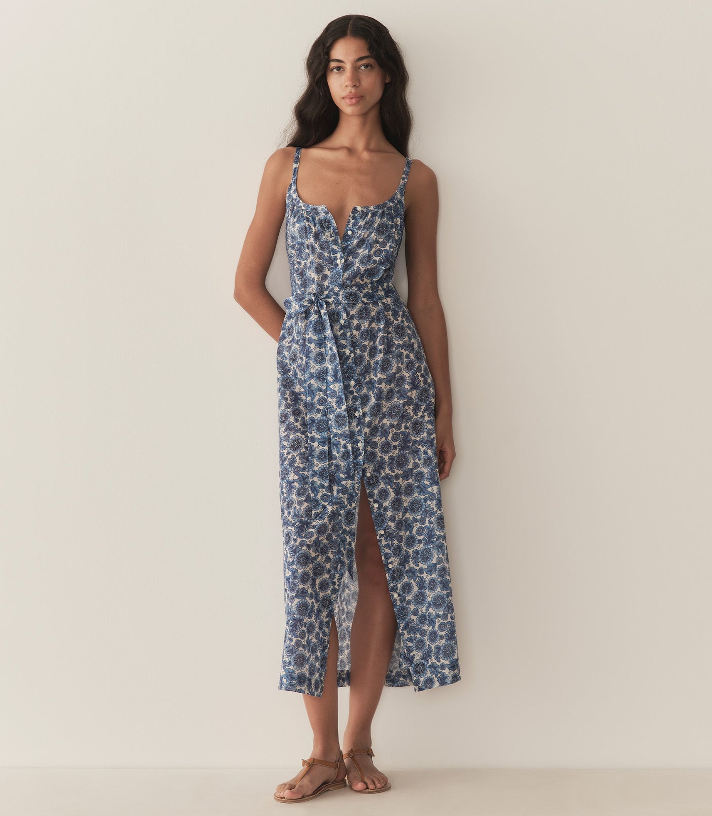 DÔEN Women Nevita Dress - Bleu Soleil Fleurit