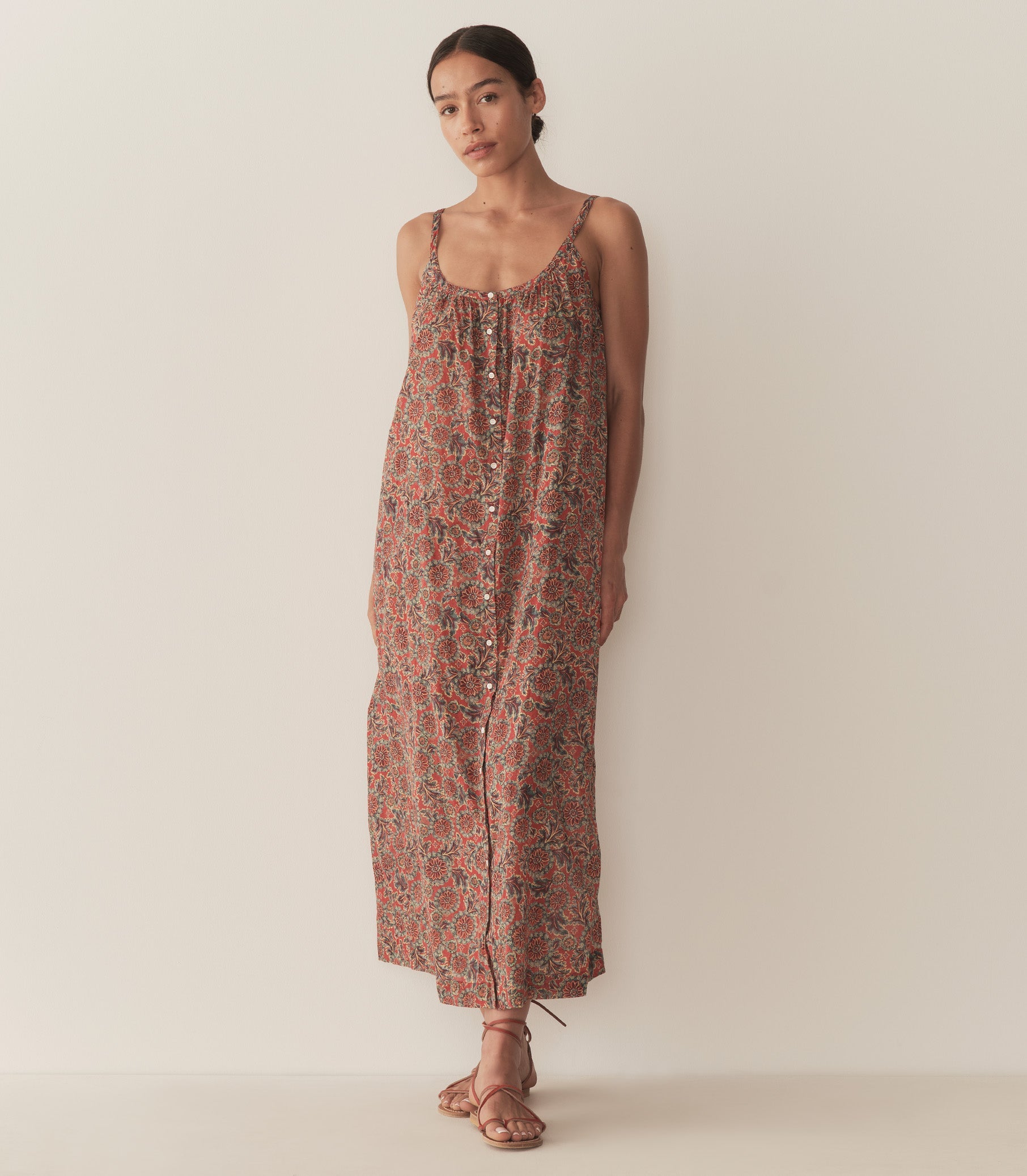 DÔEN Women Nevita Dress - L'Orange Soleil Fleurit
