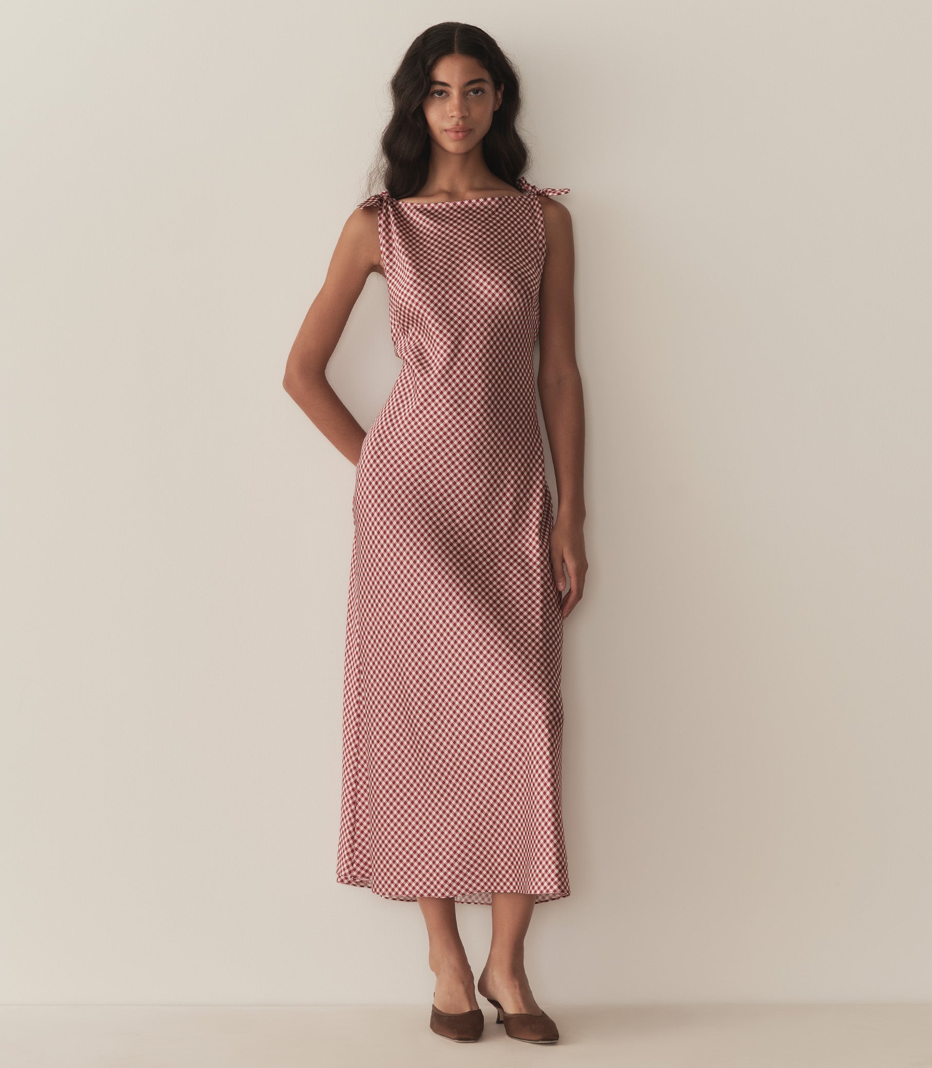 DÔEN Women Mariselle Dress - Mulberry Valencia Gingham
