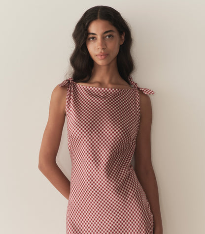 DÔEN Women Mariselle Dress - Mulberry Valencia Gingham