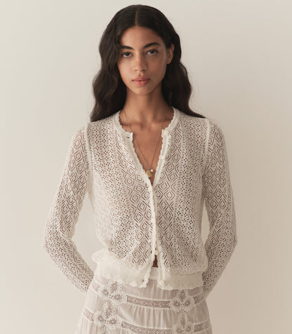 DÔEN Women Diane Cardigan - Ivory