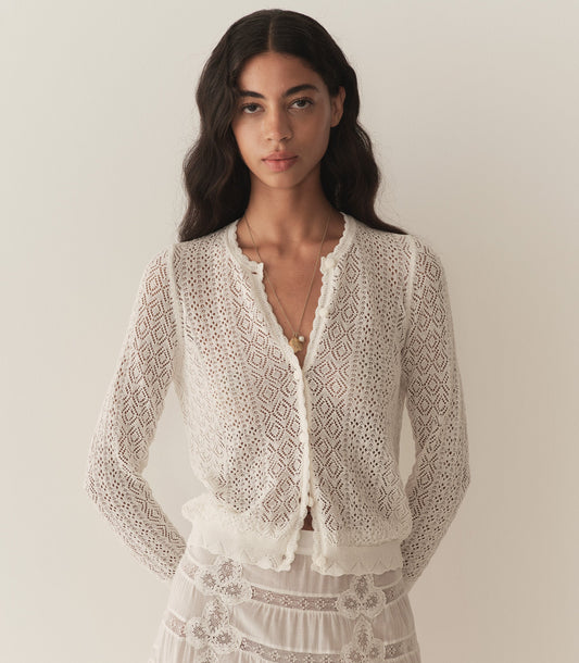 DÔEN Women Diane Cardigan - Ivory