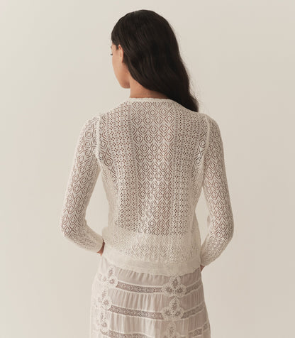 DÔEN Women Diane Cardigan - Ivory