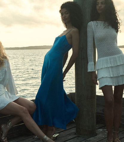 DÔEN Women Lorraine Dress - Blue Tourmaline