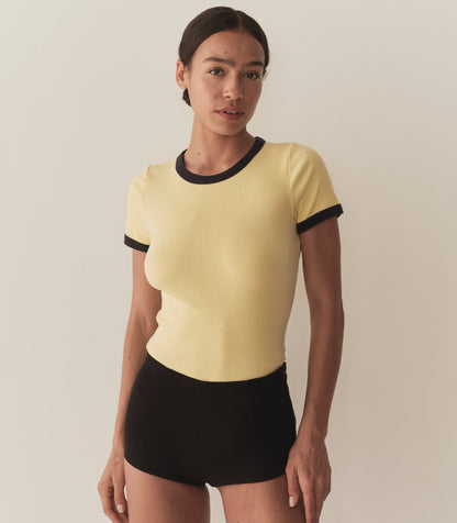 DÔEN Women Vivi Ringer Tee - Wild Honeysuckle