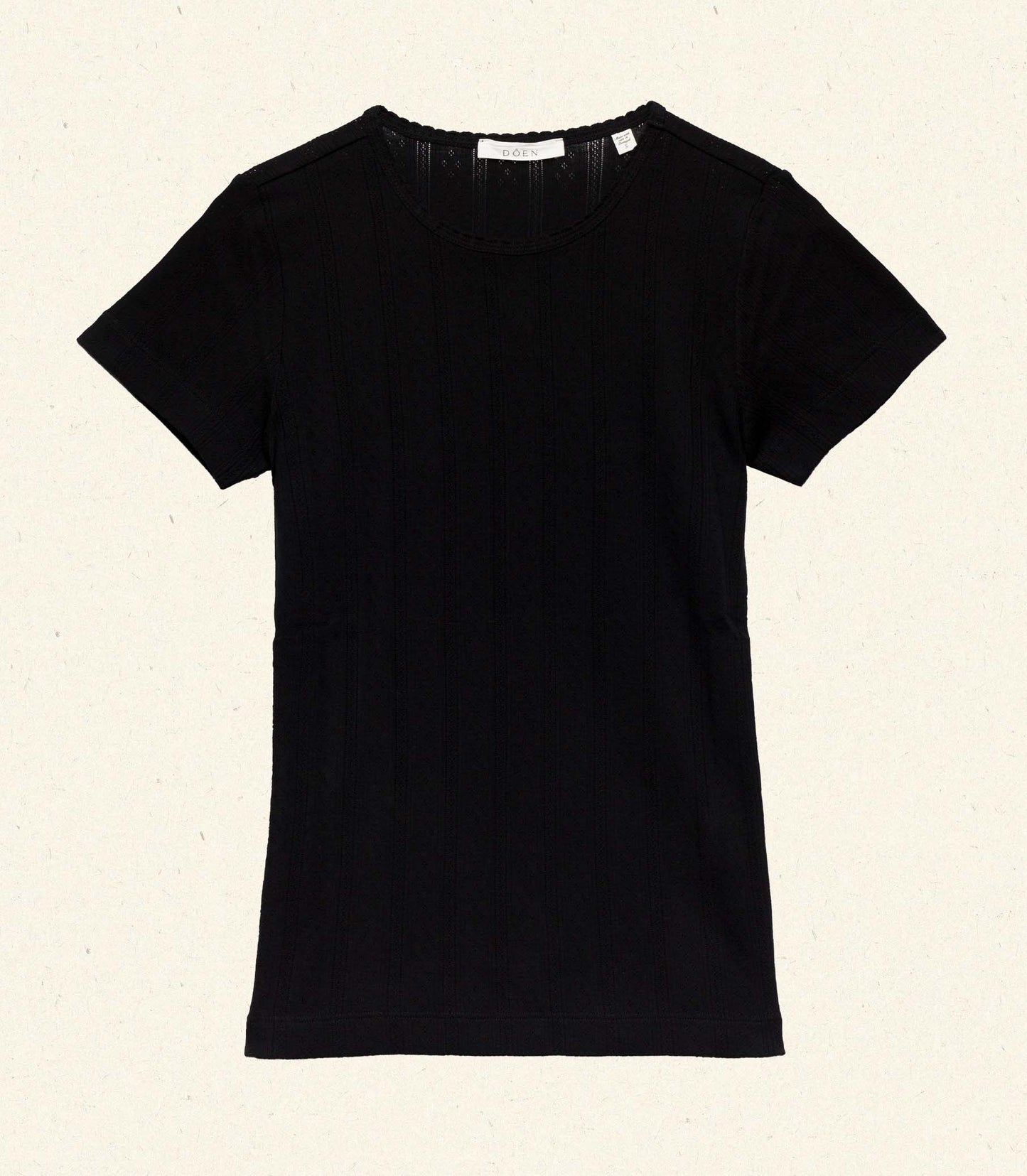 DÔEN Women Vivi Tee - Black Quelle Jolie Pointelle