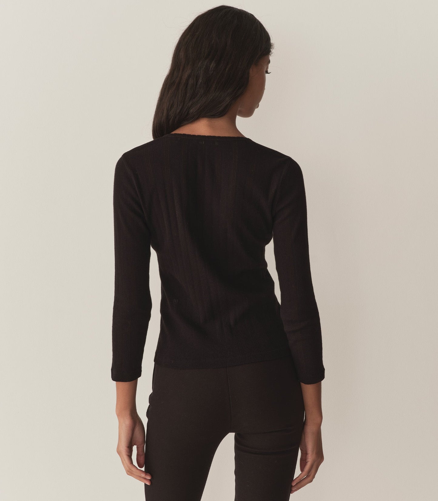 DÔEN Women Paola Tee - Black Quelle Jolie Pointelle
