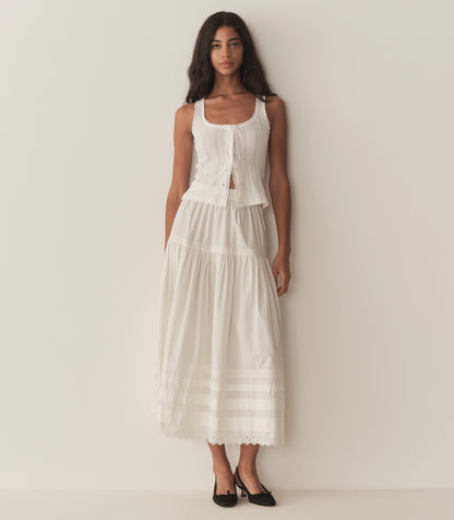 DÔEN Women Lois Tank - Salt Quelle Jolie Pointelle