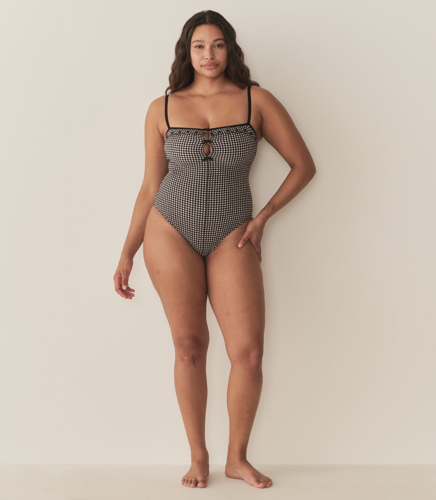 DÔEN Women Adrielle Maillot - La Maddalena Gingham