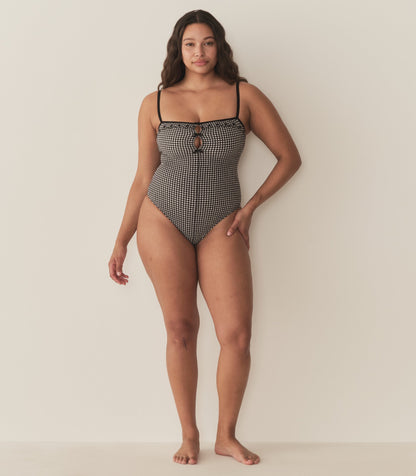 DÔEN Women Adrielle Maillot - La Maddalena Gingham
