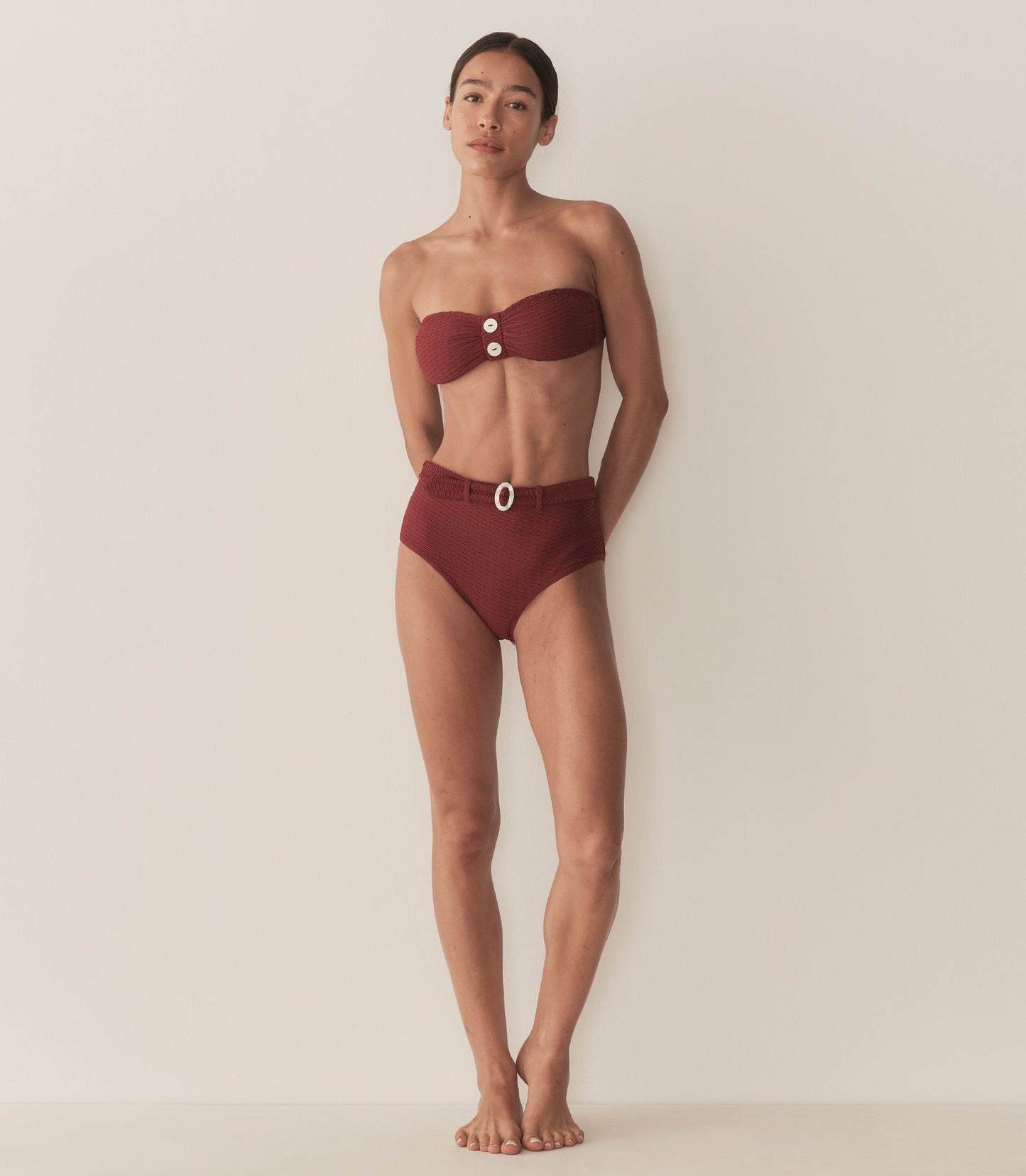 DÔEN Women Evora Bikini Bottom - Deep Sumac