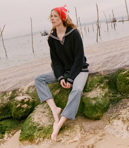 DÔEN Women Voyage Sweater - Deep Navy