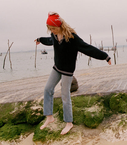 DÔEN Women Voyage Sweater - Deep Navy