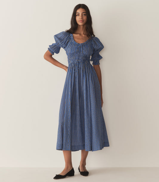 DÔEN Women Ischia Dress - Cassis Check