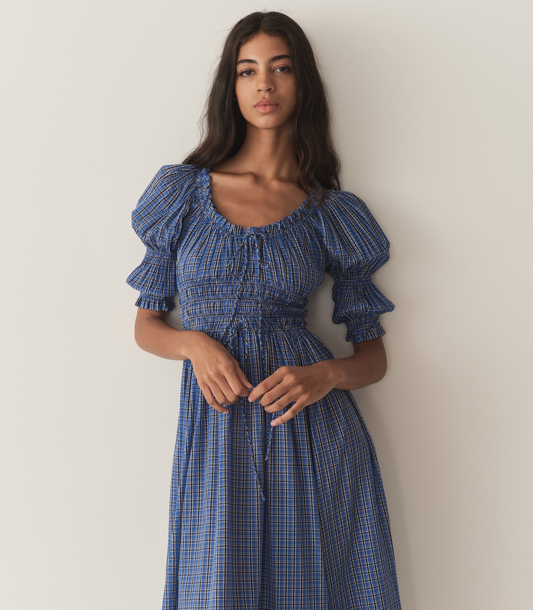 DÔEN Women Ischia Dress - Cassis Check