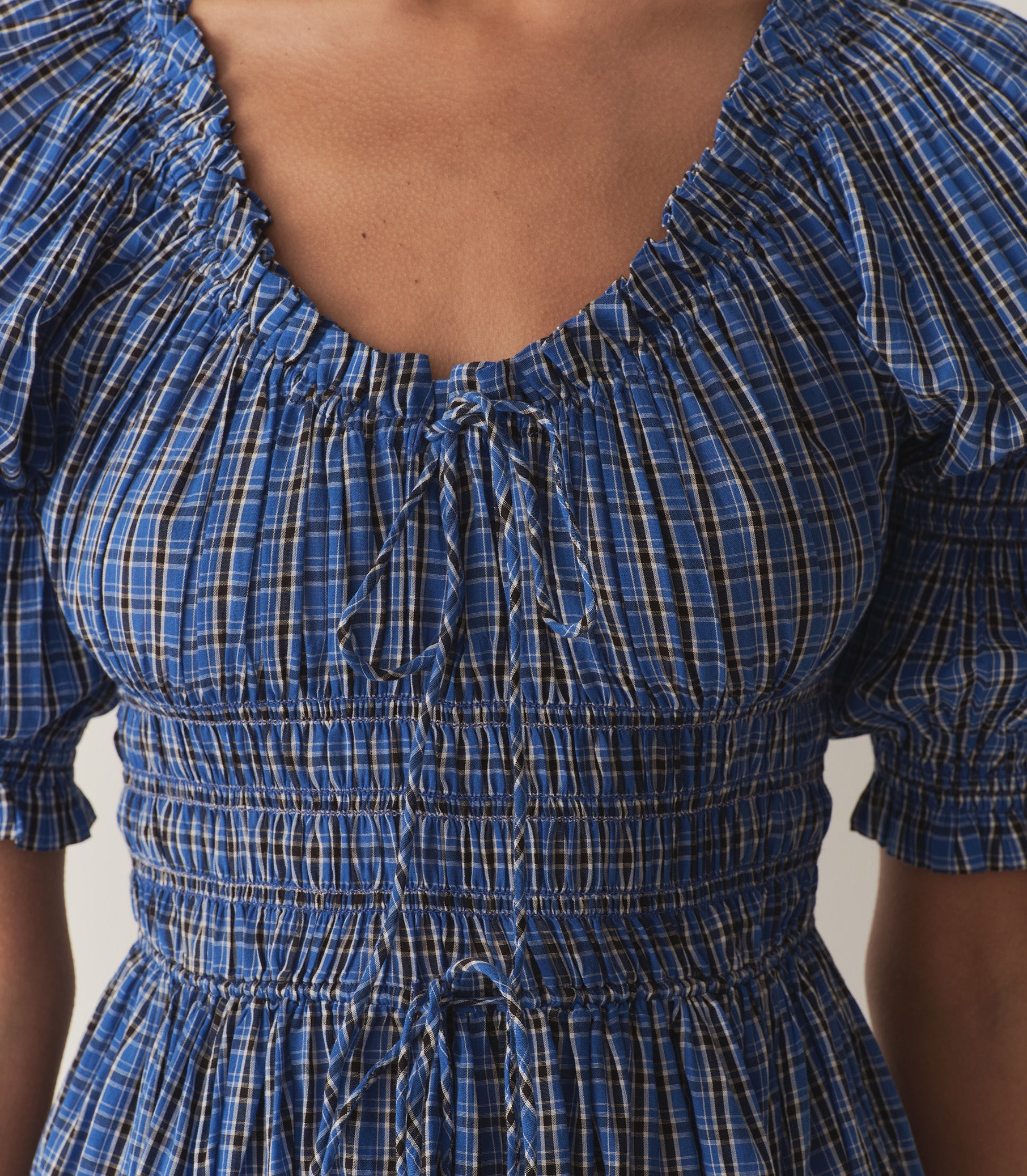 DÔEN Women Ischia Dress - Cassis Check