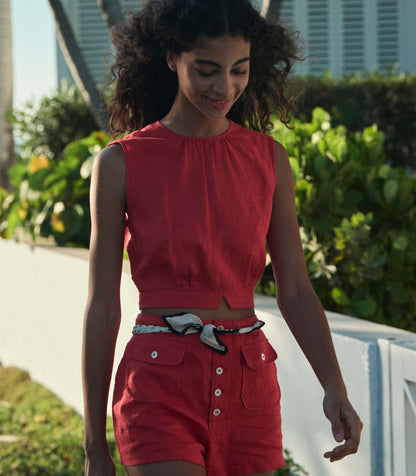 DÔEN Women Doris Top - Scarlet